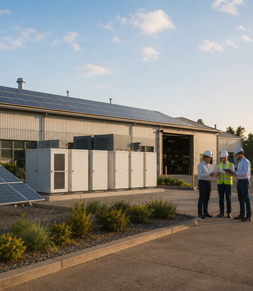 Solar-powered commercial and industrial facility