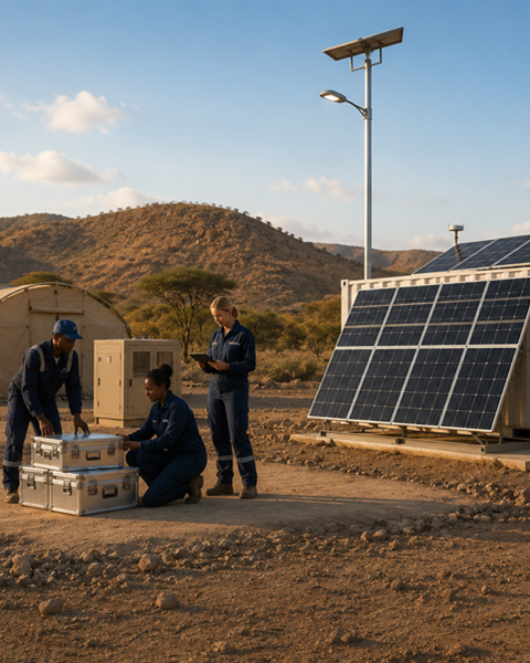 Deployable solar infrastructure for humanitarian operations